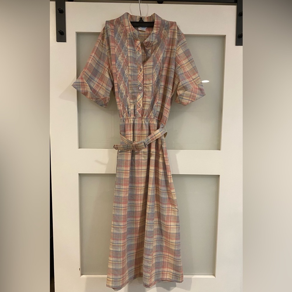 Vintage Sears plaid dress